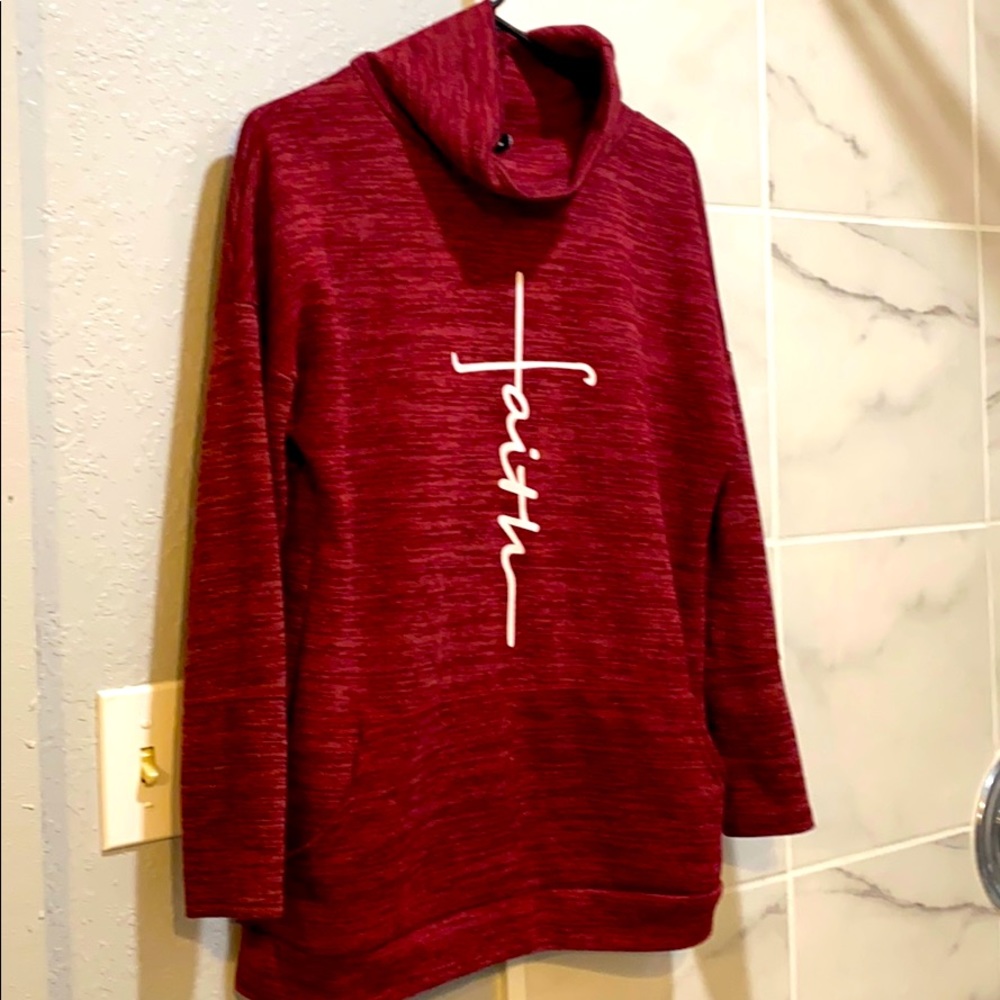 Aimico Cowl neck long shirt